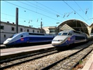 France, les  TGV  aux départ en Gare de Nice